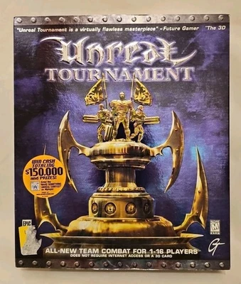 Unreal Tournament (PC, 1999) Epic Multiplayer Action & Adventure Game Big Box - Image 1 of 4