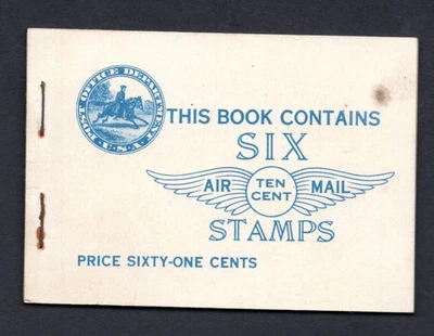 US AIR MAIL 1927 BOOKLET SCOTT #BKC1 CONTAINING TWO BOOKLETS OF 3 SC. #C10a MNH - Image 1 of 2