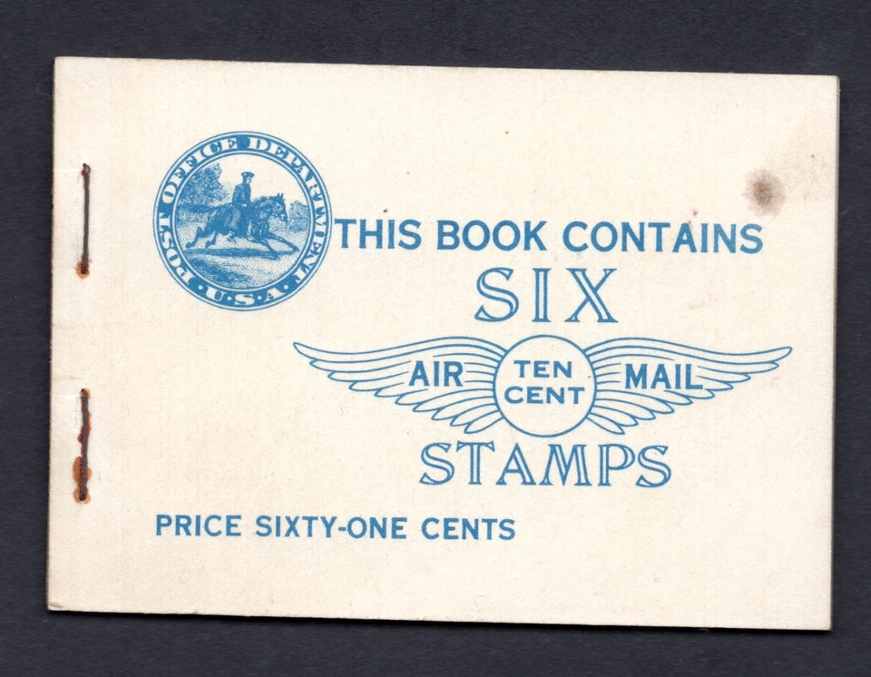 US AIR MAIL 1927 BOOKLET SCOTT #BKC1 CONTAINING TWO BOOKLETS OF 3 SC. #C10a MNH - Image 1 of 2