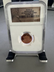 2010 S 1 Cent Union Shield PF 70 RD Ultra Cameo NGC - Picture 1 of 2