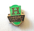 Vintage Art Deco HERCULES Cycle & Motor Co. Advertising Enamel Pin Badge