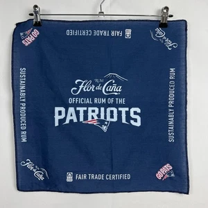 New England Patriots Run Flor De Cana Go Pats Blue 18.5" Square Scarf - Picture 1 of 6