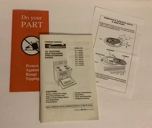 1997 Kenmore 30” Electric Self Cleaning Free Standing Range Owner’s Manual - Picture 1 of 13