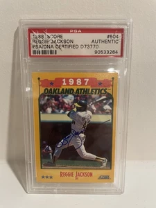 1988 Score ‘Salute to Reggie Jackson’ #504 — PSA/DNA Authentic Autograph -A”s - Picture 1 of 6