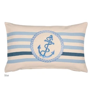 pad Kissenhülle Sea 30 x 50 cm maritim blau Anker und Streifen mit RV-Baumwolle - Bild 1 von 1