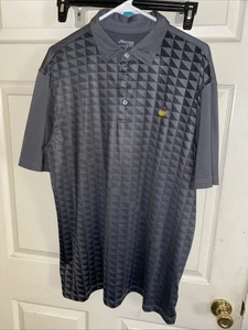 Masters Tech Herren Navy Blue Diamond Cube Pattern Golf Polo Größe L - Bild 1 von 4