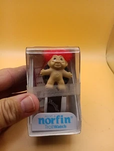 Vintage Adopt a Norfin Troll Uhr in OVP, Puppe mit roten Haaren - Bild 1 von 8