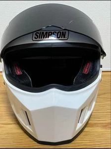 Simpson Super Bandit 13 Size 60 Full Face Helmet White Used From Japan - Picture 1 of 3