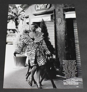 1989 Print Ad Sexy Fashion Long Legs Lady Heels Blond Feminine Smooth Dog Coat - Bild 1 von 1