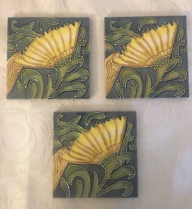 Yellow Thistle Hand Painted Tile for Trivet or Wall Hanging - Picture 1 of 4