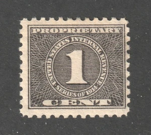 Scott # RB49, Unused, Hinged, F, 1¢ Proprietary, Double Line Watermark - Picture 1 of 2