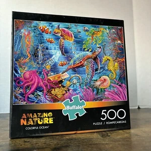Amazing Nature Colorful Ocean Rare 500 Piece Jigsaw Puzzle New Sealed Buffalo - Picture 1 of 8