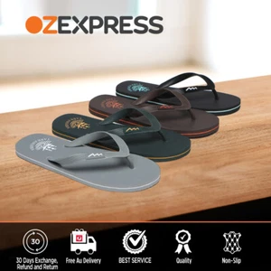 TARRAMARRA® Men Flip Flops EVA Rubber Thongs Anti-Slip Sandal Slippers Traveller - Picture 1 of 48