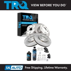 TRQ Front and Rear Brake Pad & Rotor Kit Fits 04-08 Acura TSX 03-07 Honda Accord - Picture 1 of 12