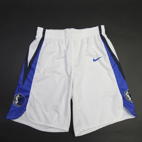 Dallas Mavericks Nike Athletic Shorts Men's White/Blue New with Defect Cover