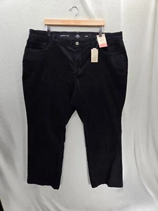 NUEVO CON ETIQUETAS ST. JOHN'S BAY Bootcut Pana Negro tiro medio cintura elástica $50 Pantalones-26W - Imagen 1 de 10