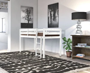 Pine Cabin Mid Sleeper Bed frame White Grey Black - Buy British UK (EMOL) - Picture 1 of 15