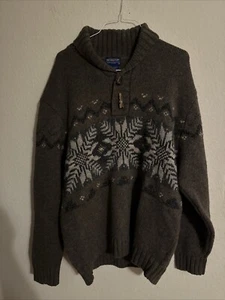 Pendleton Men’s Long Sleeve 100% Shetland Wool Pullover Sweater Size XL Classy - Picture 1 of 11