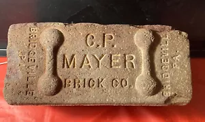 Ladrillo recuperado Pennsylvania C P Mayer de colección hecho a mano ladrillo - Imagen 1 de 7