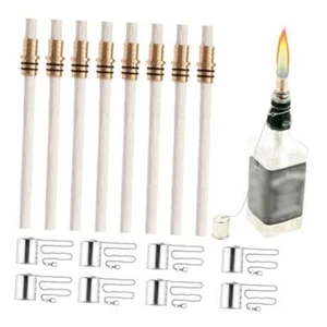 Wine Bottle Torch Kit 8 Pack, Includes 8 Long Life Torch Wicks, Lamp Cover 8PCS - Picture 1 of 7