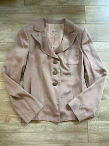 Armani Collezioni Jacket Antinea SRL 8 Lilac & Silver Leopard Print Blazer - Picture 1 of 11