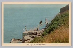 40 Schritte zum Atlantik, Cliff Walk, Newport Rhode Island, Postkarte P16 - Bild 1 von 2