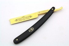 BÖKER "Baumwerk" Solingen Rasiermesser Waldorf 4/8", 24 Karat Gold