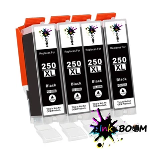 4 cartuchos de tinta negra para PGI-250 CLI-251 PIXMA MG5620 MX922 MG6320 MX722 - Imagen 1 de 1