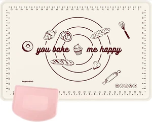 Silicone Baking Mat Pastry Bread Mat with Dough Cutter for Kitchen Counter,24"*1 - Picture 1 of 12