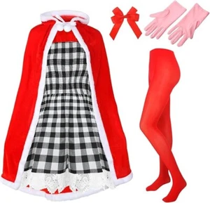 Xuhal Set of 5 Pcs Christmas Costume for Women Christmas Gingham Dresses Velvet - Picture 1 of 5