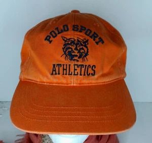 Vintage Polo Sport Ralph Lauren Athletics Wildcat Hat RARE - Picture 1 of 4