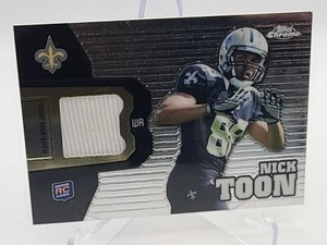Nick Toon 2012 Topps Chrome Rookie Jersey Relic RC #RR14 New Orleans Saints - Picture 1 of 2