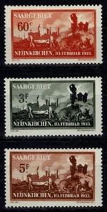 SAAR YVERT 162 - 164 ""VÍCTIMAS DE EXPLOSIÓN NEUNKIRCHEN 3 SELLOS"" MONTADO SIN MONTAR O NUNCA MONTADO EN MUY BUEN ESTADO Y893 - Imagen 1 de 1