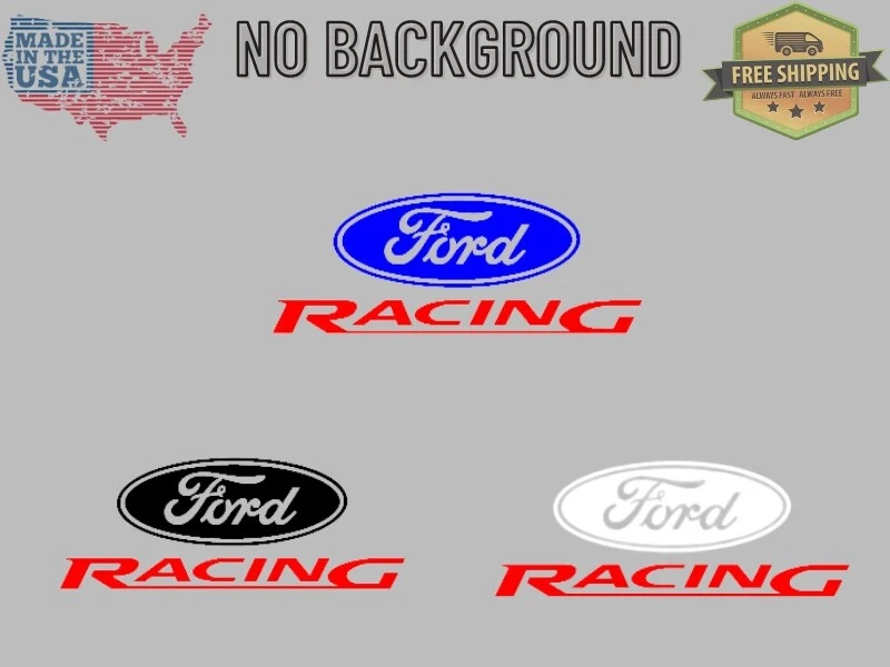 Fits FORD RACING Blue & Red Vinyl Decal Sticker Car Truck Window - Изображение 1 из 1