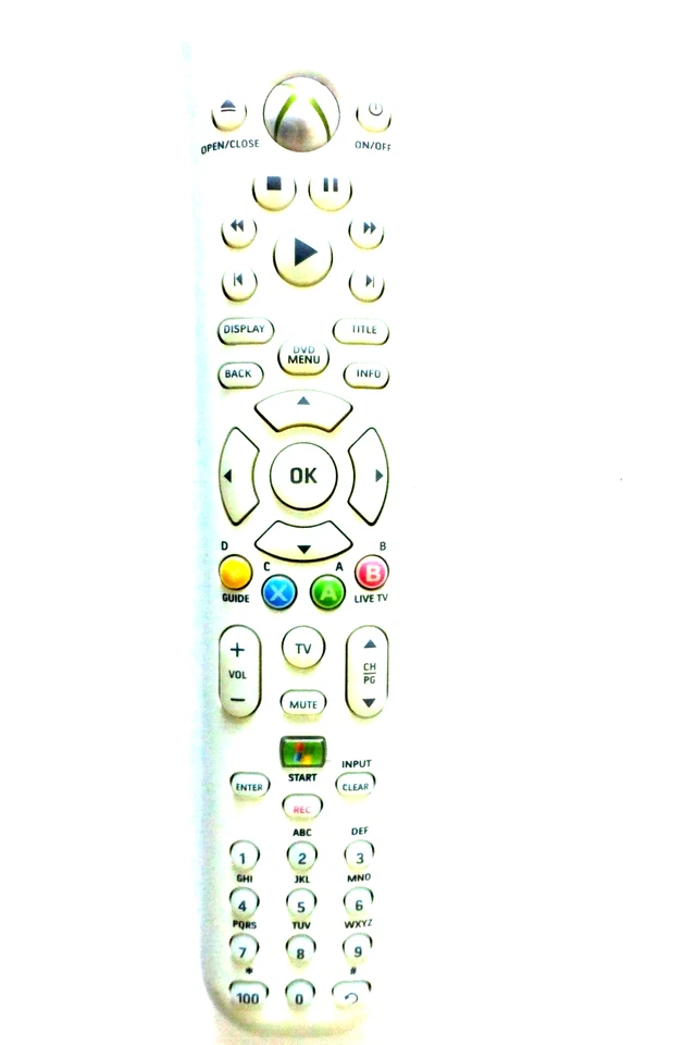 MICROSOFT XBOX360 DVD UNIVERSAL MEDIA REMOTE CONTROL X801979-003 - Image 1 of 1