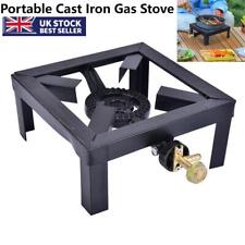 Large Single Gas Boiling Ring Burner Cast Iron Gas Stove LPG Induction Cooker UK