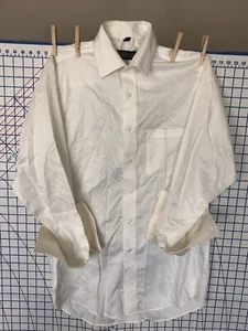 Donald Trump Non Iron Double Cuff White Long Sleeve Shirt Mens Size 15 32/33 - Picture 1 of 5