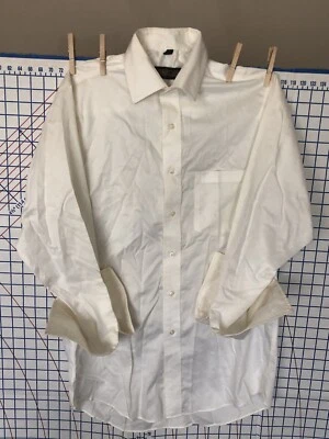 Donald Trump Non Iron Double Cuff White Long Sleeve Shirt Mens Size 15 32/33 - Image 1 of 4