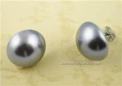 1 par de aretes perforados con botones de perlas sintéticas, 18 mm o 20 mm, 9 colores a elegir Foto 1 de 2