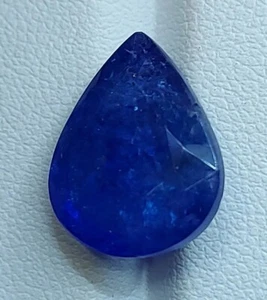 RARE Tanzanite gemstone with rainbow inclusions - natural Tanzanite 12.6 CTS - Picture 1 of 11