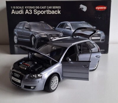Audi A3 3.2 V6 Sportback 2004 Silver 1:18 Kyosho 09201LS EXTREMELY RARE!! - Image 1 of 4