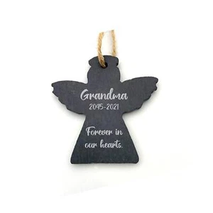 Personalised Memorial Slate Angel - Picture 1 of 1