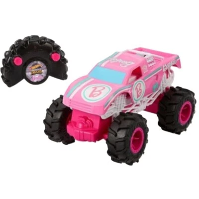 Hot Wheels Barbie Monster Truck Remote Control Terrain Action Tyres 1:24 New - Image 1 of 4