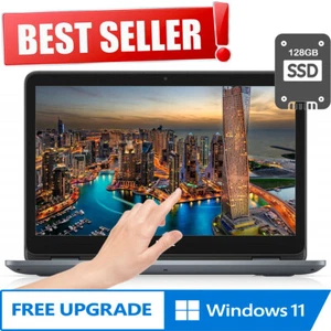 DELL Latitude 2-in-1 11.6 TouchScreen Laptop 2.70GHz 128GB SSD WebCam WiFi HDMI - Picture 1 of 11