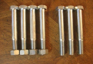 7 pernos 307A TF 5/8" x 5" de largo pernos hexagonales de zinc y 4 tuercas. Rosca gruesa. Grado 2 - Imagen 1 de 6
