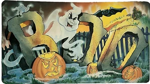 Decorazione vintage Halloween fustellata boo fantasma pipistrello zucca spaventosa 20 1/2" - Foto 1 di 5