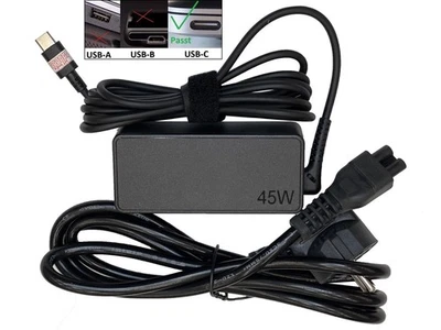 45W USB-C AC Ladegerät Netzteil für HP Chromebook 14a-na0240ng, 14a-na0019ng - Bild 1 von 4