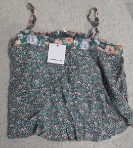 NWT O'Neill Crop Top Women's Floral Violet Tank Size Large NEW - Picture 1 of 2