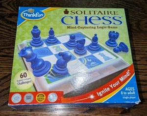 Solitaire Chess ThinkFun Strategy Logic Game Solo Brainteaser Puzzle Complete - Picture 1 of 4