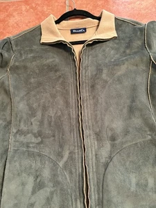 Denim &Co Jacke (fühlt sich an wie Wildleder)(sehr weich!!) Außennaht dunkeloliv/hellbraun - Bild 1 von 6